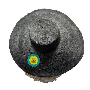 Black & Blue Glitter Wide Brim Sun Hat